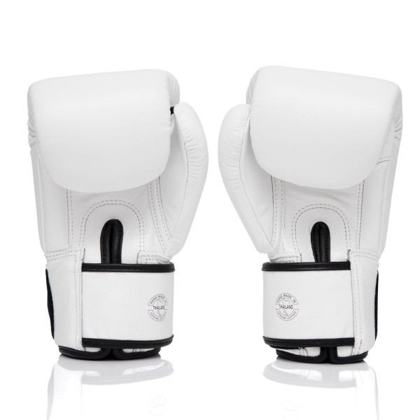 Боксерські рукавиці Fairtex BGV1-ONE (натуральна шкіра) White 14 унцій
