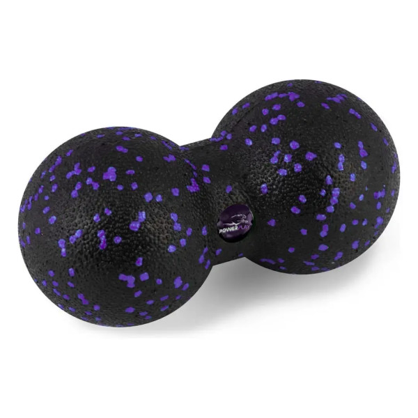 Масажний набір PowerPlay PP_4015 EPP Foam Roller Set 4in1 (2-ва роли + 2-ва м'ячі) Чорно-Фіолетовий