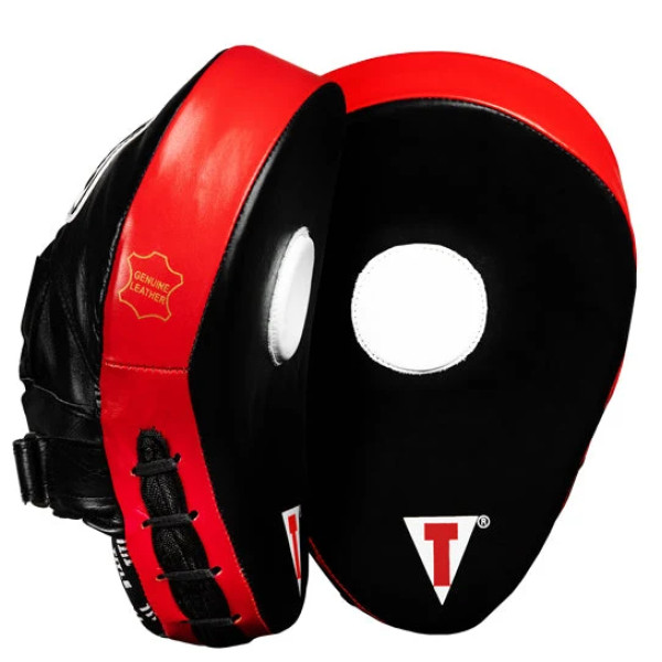 Лапи боксерські TITLE Boxing Incredi-Ball Leather Punch Mitts 2.0 Black/Red