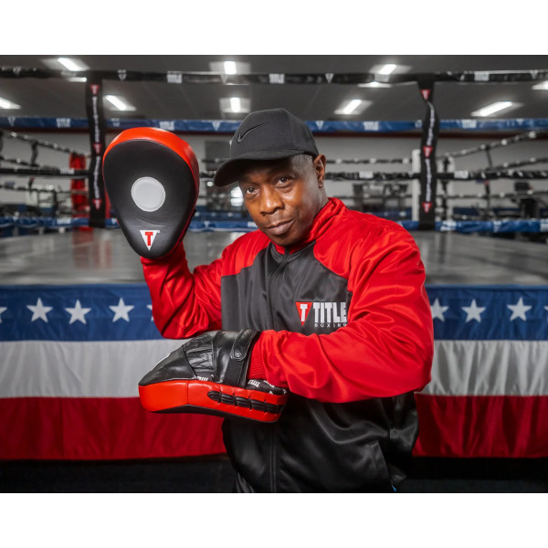 Лапи боксерські TITLE Boxing Incredi-Ball Leather Punch Mitts 2.0 Black/Red