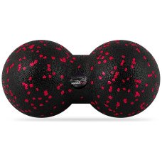 Масажний м'яч подвійний PowerPlay PP-4352 Epp foam peanut ball (d8*16cm.) Чорно/Червоний