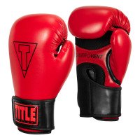 Боксерські рукавиці TITLE Boxing Vegan Gloves Red/Black 12 oz