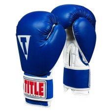 Боксерські рукавиці TITLE Classic Pro Style 3.0 Blue/White 12 oz