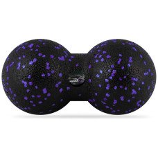 Масажний м'яч подвійний PowerPlay PP-4352 Epp foam peanut ball (d8*16cm.) Чорно/Фіолетовий