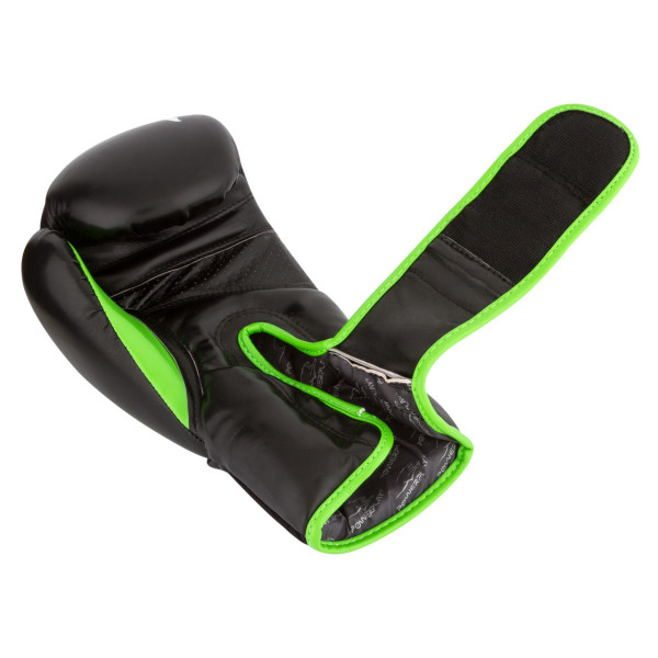 Боксерські рукавиці PowerPlay 3018 Jaguar Чорно-Зелені 8 унцій