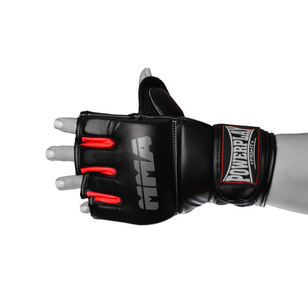 Рукавиці для MMA PowerPlay 3053 Чорно-Червоні L/XL