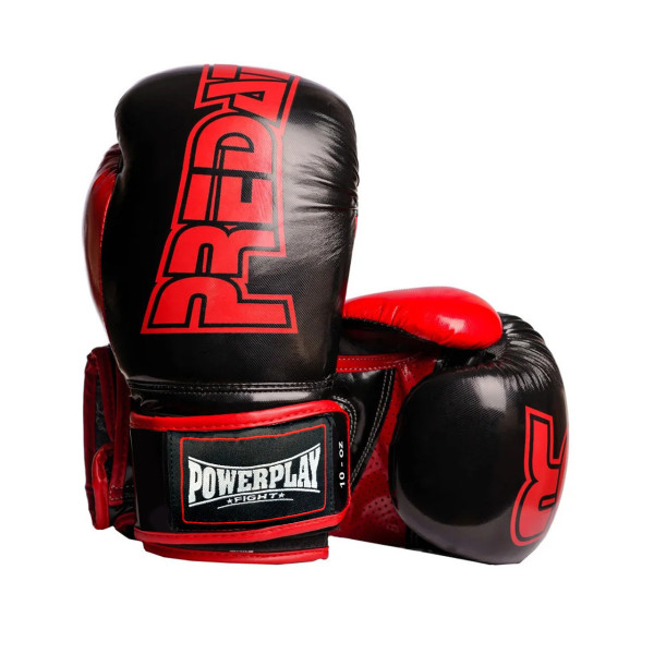 Боксерські рукавиці PowerPlay 3017 Predator Чорні карбон 10 унцій