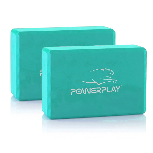 Блок для йоги 2 шт. (пара) PowerPlay 4006 Yoga Brick EVA Мятні