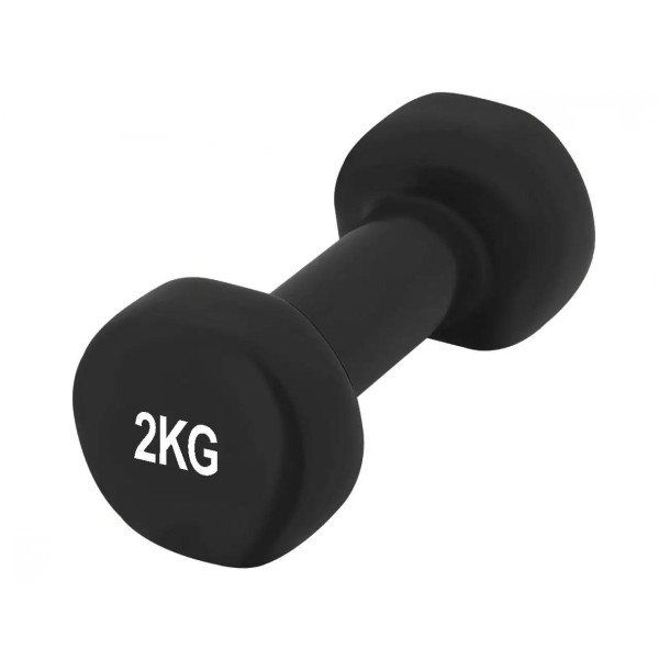 Гантель вінілова PowerPlay 4125 Achilles 2*2 кг. Чорні (2шт.)