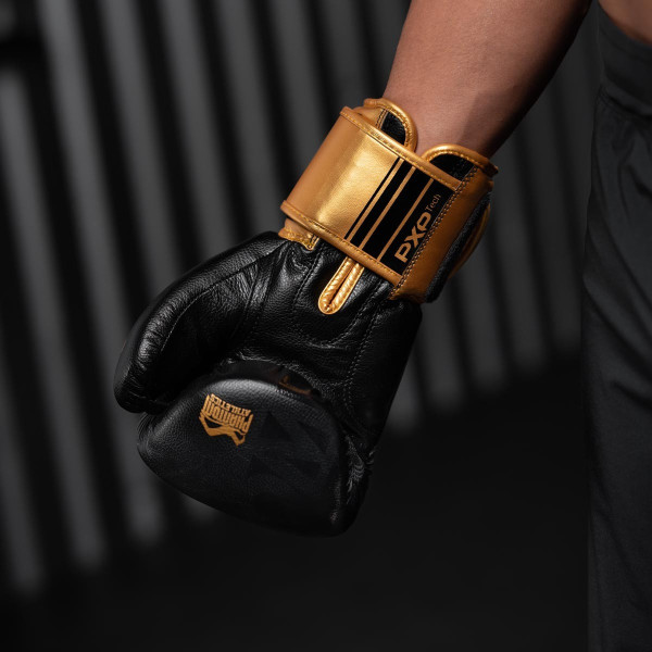 Боксерські рукавиці Phantom APEX Black/Gold 12 унцій (капа в подарунок)