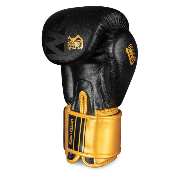 Боксерські рукавиці Phantom APEX Black/Gold 12 унцій (капа в подарунок)