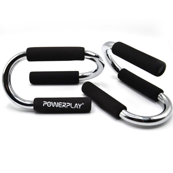 Упори для віджимань PowerPlay 4318 Push-Up Bars Stell металеві (S-подібні)