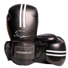 Боксерські рукавиці PowerPlay 3016 Contender Чорно-Білі 10 унцій