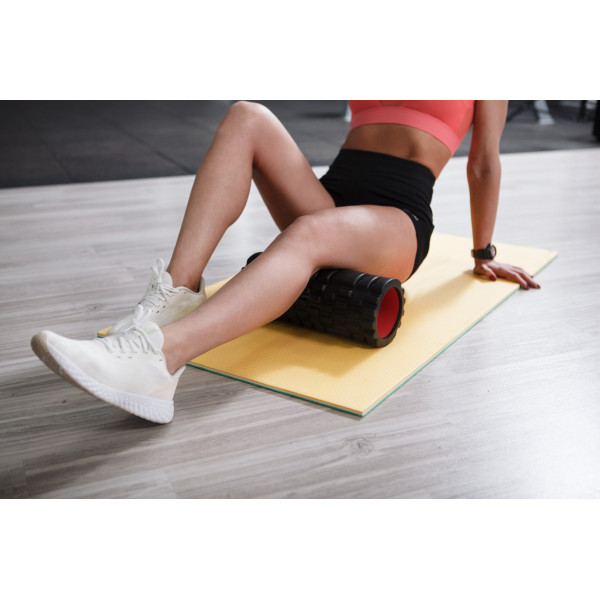 Масажний ролик (роллер) Power System PS-4050 Fitness Foam Roller Black/Pink (33x15см.)