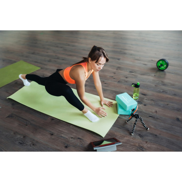 Блок для йоги 2 шт. (пара) PowerPlay 4006 Yoga Brick EVA Мятні
