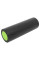 Масажний ролик (роллер) гладкий PowerPlay 4021 Fitness Roller Чорно-зелений (30x15см.)