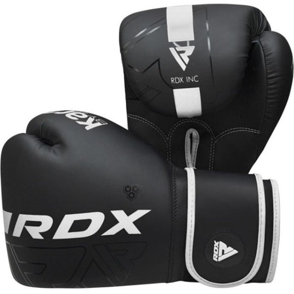 Боксерські рукавиці RDX F6 Kara Matte White 14 унцій (капа в комплекті)