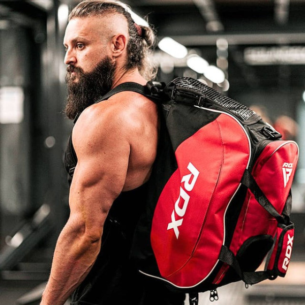 Спортивна сумка RDX R1 Duffel Bag with Backpack Straps Black/Red