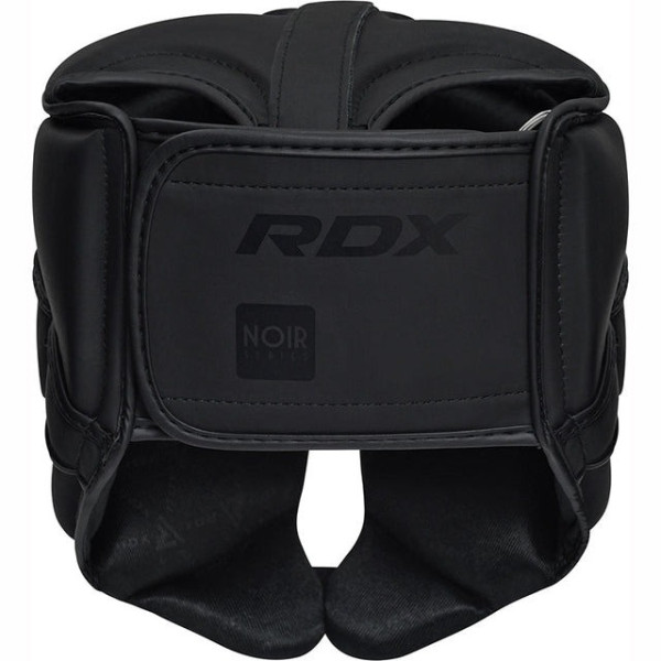 Боксерський шолом RDX T15 Noir Cheek Protector Matte Black XL (капа у комплекті)