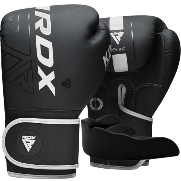 Боксерські рукавиці RDX F6 Kara Matte White 8 унцій (капа в комплекті)