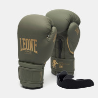 Боксерські рукавиці Leone GN059G MILITARY EDITION Green 10 унцій (капу в комплекті)