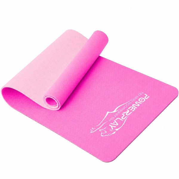 Килимок для йоги та фітнесу PowerPlay 4150 TPE Premium Performance Mat Рожевий (183x61x0.6 см.)