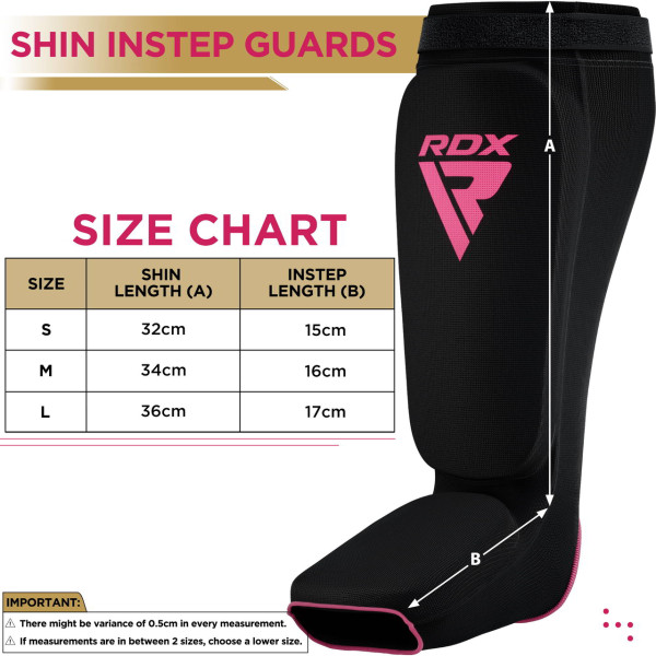 Захист гомілки та стопи RDX Shin Instep Foam Black/Pink S