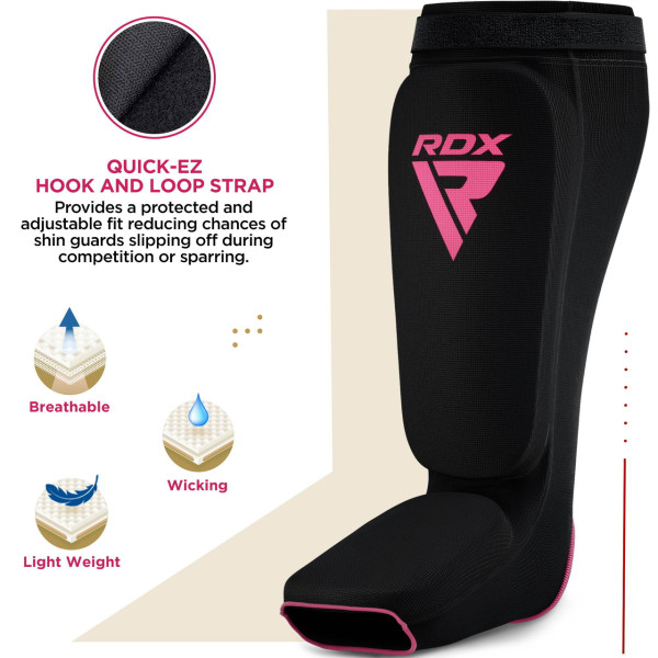 Захист гомілки та стопи RDX Shin Instep Foam Black/Pink S