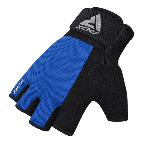 Рукавички для фітнесу RDX W1 HALF BLUE PLUS-XL