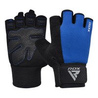 Рукавички для фітнесу RDX W1 HALF BLUE PLUS-S