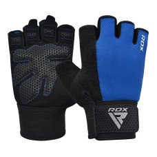Рукавички для фітнесу RDX W1 HALF BLUE PLUS-XL