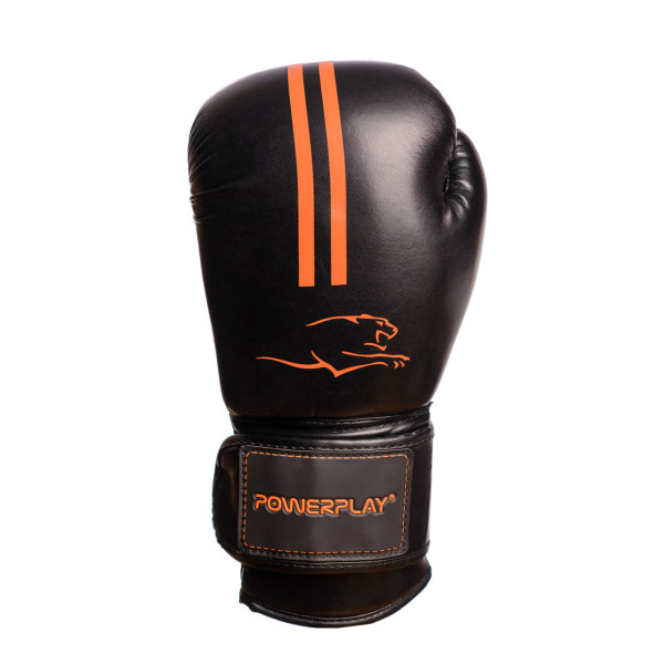 Боксерські рукавиці PowerPlay 3016 Contender Чорно-помаранчеві 8 унцій
