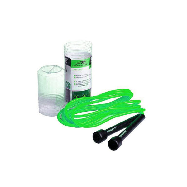 Скакалка PowerPlay 4201 Basic Jump Rope Зелена (2,8m.)