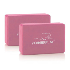 Блок для йоги 2 шт. (пара) PowerPlay 4006 Yoga Brick EVA Рожеві