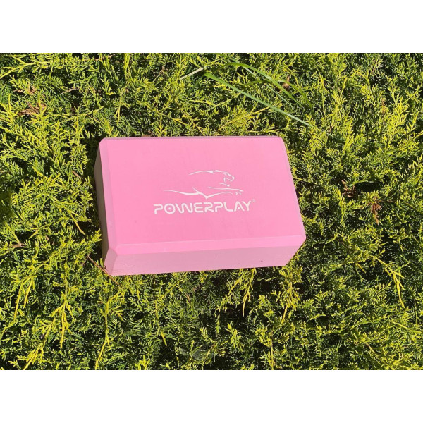 Блок для йоги 2 шт. (пара) PowerPlay 4006 Yoga Brick EVA Рожеві