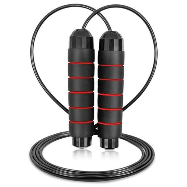 Скакалка швидкісна PowerPlay 4210 Power Weighted Jump Rope Чорна (2,7m.)