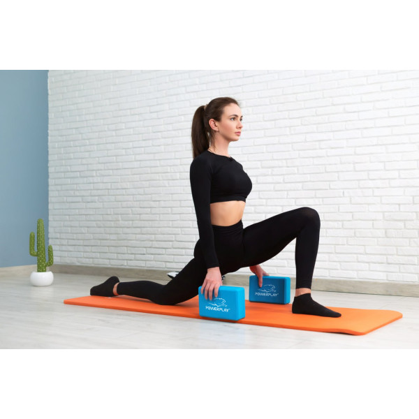 Блок для йоги PowerPlay 4006 Yoga Brick Синій