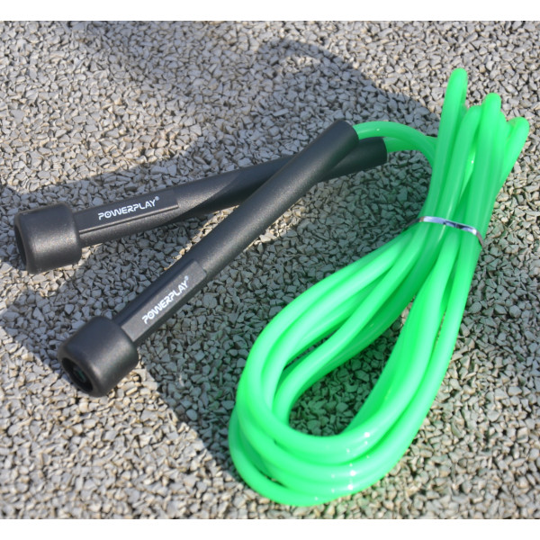 Скакалка PowerPlay 4201 Basic Jump Rope Зелена (2,8m.)