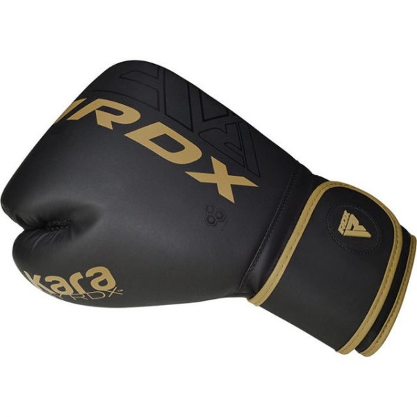 Боксерські рукавиці RDX F6 Kara Matte Golden 6 унцій (капа в комплекті)