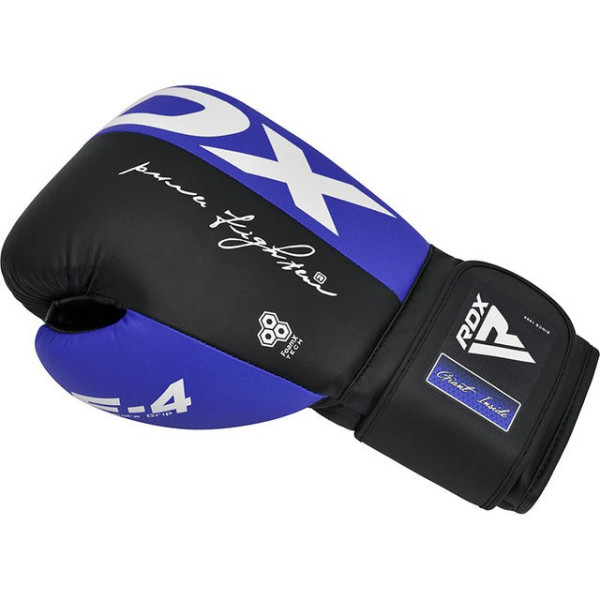 Боксерські рукавиці RDX REX F4 BLUE/BLACK-12 унцій (капа в комплекті)