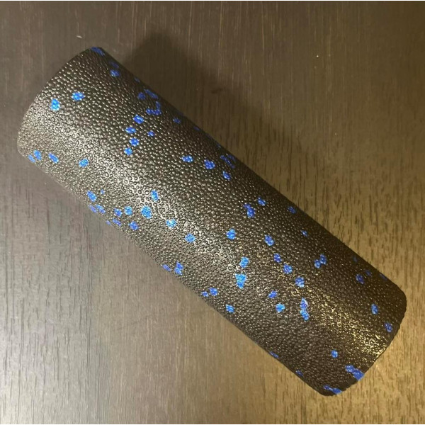 Масажний ролик (роллер) гладкий PowerPlay PP-4346 Mini EPP Foam Roller Чорно/Синій (15x5,3см.)