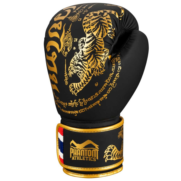 Боксерські рукавиці Phantom Muay Thai Black Gold 10 унцій