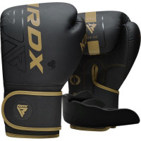 Боксерські рукавиці RDX F6 Kara Matte Golden 6 унцій (капа в комплекті)