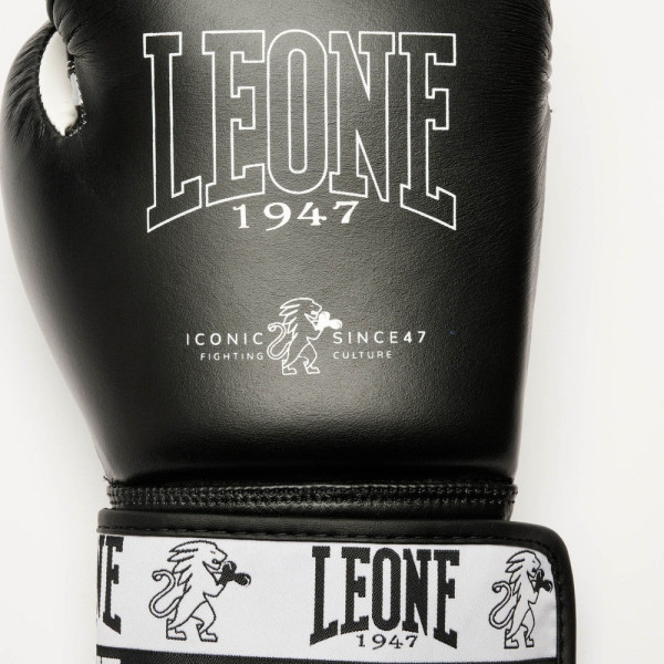 Боксерські рукавиці Leone GN208 ICONIC Black 10 унцій (бинти 4 м. в комплекті)
