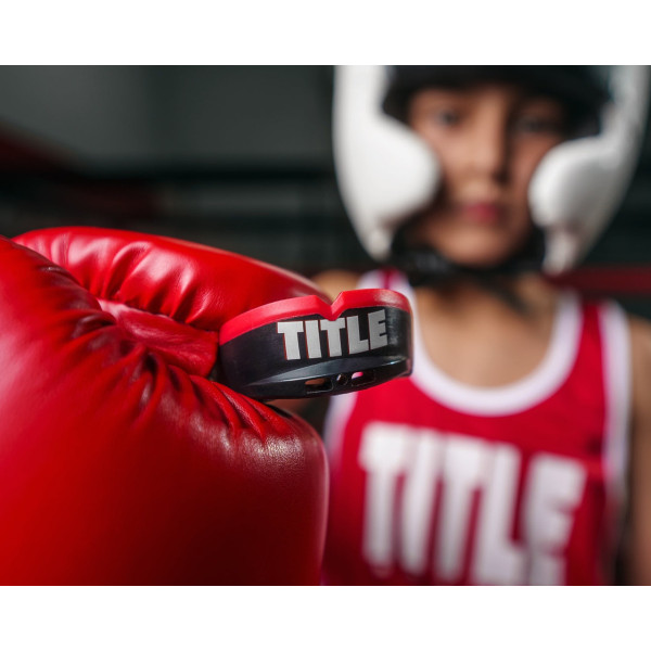 Капа TITLE Boxing Air Force Duo-Defense 2.0 дитяча (вік до 10) Black/Red