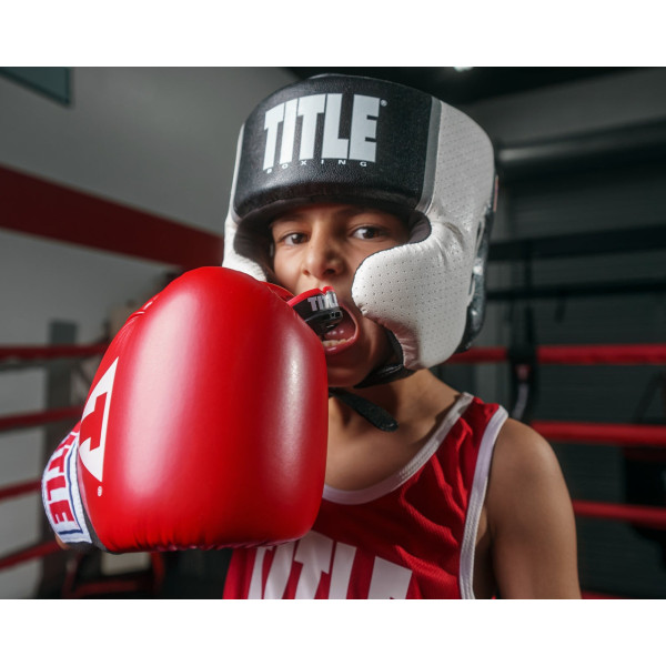 Капа TITLE Boxing Air Force Duo-Defense 2.0 дитяча (вік до 10) Black/Red