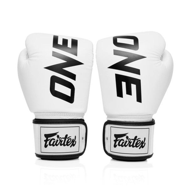 Боксерські рукавиці Fairtex BGV1-ONE (натуральна шкіра) White 10 унцій