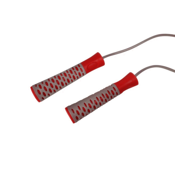 Скакалка PowerPlay 4206 Jump Rope PRO+ Сіро-червона (2,75m.)