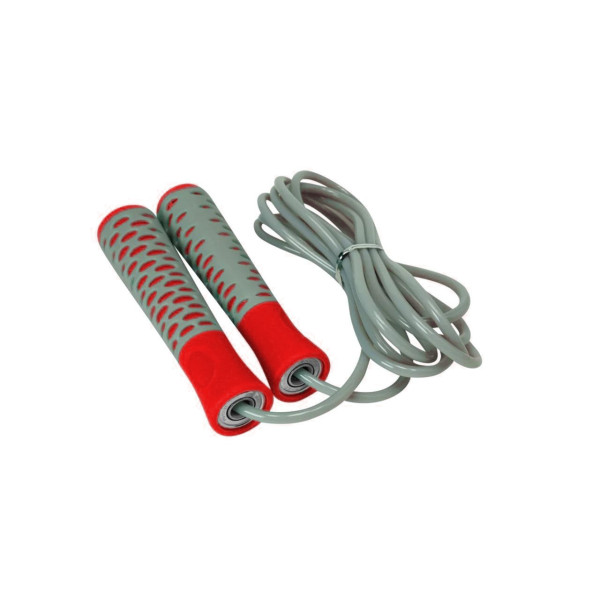 Скакалка PowerPlay 4206 Jump Rope PRO+ Сіро-червона (2,75m.)