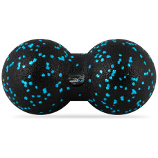 Масажний м'яч подвійний PowerPlay PP-4352 Epp foam peanut ball (d8*16cm.) Чорно/Блакитний
